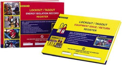 NMC - 12" Long, Paper Lockout/Tagout Registers - Compatible with Lockout Devices, Inlcudes 2 Lockout Registers - Americas Industrial Supply