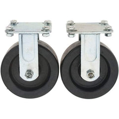 Value Collection - 6" Diam x 2" Wide x 7-39/64" OAH Top Plate Mount Rigid Caster - Polypropylene, 1,000 Lb Capacity, Sleeve Bearing, 3-7/8 x 4-1/2" Plate - Americas Industrial Supply