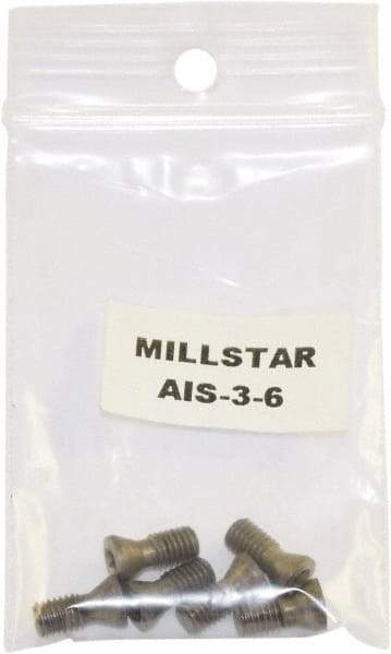 Millstar - Torx Insert Screw for Indexable Milling Cutters - M12 Thread, Industry Std AIS-3-6, For Use with End Mills - Americas Industrial Supply