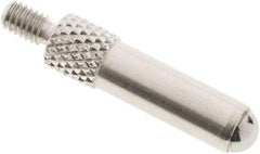SPI - #4-48, 4mm Ball Diam, Carbide Cupped Ball Contact Point - 3/4" Contact Point Length, Use with Dial Indicators - Americas Industrial Supply