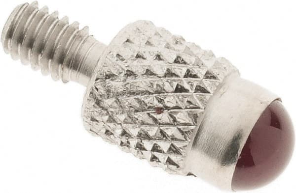 SPI - M2.5, 4mm Ball Diam, Ruby Cupped Ball Contact Point - 7mm Contact Point Length, Use with Dial Indicators - Americas Industrial Supply