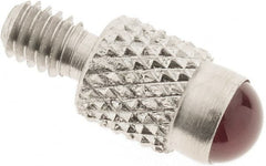 SPI - #4-48, 4mm Ball Diam, Ruby Cupped Ball Contact Point - 0.28" Contact Point Length, Use with Dial Indicators - Americas Industrial Supply