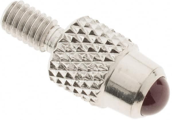 SPI - M2.5, 3mm Ball Diam, Ruby Cupped Ball Contact Point - 7mm Contact Point Length, Use with Dial Indicators - Americas Industrial Supply