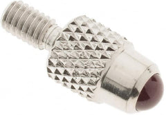 SPI - M2.5, 3mm Ball Diam, Ruby Cupped Ball Contact Point - 7mm Contact Point Length, Use with Dial Indicators - Americas Industrial Supply