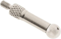 SPI - #4-48, 7/32" Ball Diam, Chrome Alloy Steel Ball Needle Contact Point - 3/4" Contact Point Length, Use with Dial Indicators - Americas Industrial Supply
