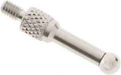 SPI - #4-48, 5/32" Ball Diam, Chrome Alloy Steel Ball Needle Contact Point - 3/4" Contact Point Length, Use with Dial Indicators - Americas Industrial Supply