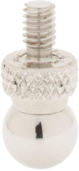 SPI - #4-48, 1/4" Ball Diam, Chrome Alloy Steel Ball Contact Point - 3/4" Contact Point Length, Use with Dial Indicators - Americas Industrial Supply