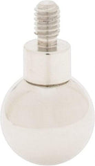 SPI - #4-48, 13/32" Ball Diam, Chrome Alloy Steel Ball Contact Point - 3/4" Contact Point Length, Use with Dial Indicators - Americas Industrial Supply
