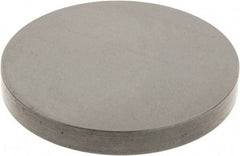 SPI - #4-48, 1" Ball Diam, Black Oxide Steel Flat Button Contact Point - 1/8" Contact Point Length, Use with Dial Indicators - Americas Industrial Supply