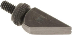 SPI - #4-48, Black Oxide Steel Offset Chisel Contact Point - 5/8" Contact Point Length, Use with Dial Indicators - Americas Industrial Supply