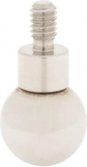 SPI - #4-48, 3/8" Ball Diam, Steel Ball Contact Point - 1" Contact Point Length, Use with Dial Indicators - Americas Industrial Supply