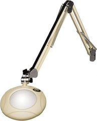 O.C. White - 43 Inch, Spring Suspension, Clamp on, LED, White, Magnifying Task Light - 8 Watt, 7.5 and 15 Volt, 2x Magnification, 5 Inch Long - Americas Industrial Supply