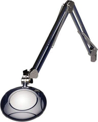 O.C. White - 43 Inch, Spring Suspension, Clamp on, LED, Spectre Blue, Magnifying Task Light - 8 Watt, 7.5 and 15 Volt, 2x Magnification, 5 Inch Long - Americas Industrial Supply