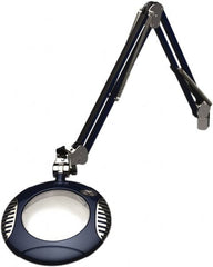 O.C. White - 43 Inch, Spring Suspension, Clamp on, LED, Spectre Blue, Magnifying Task Light - 8 Watt, 7.5 and 15 Volt, 2x Magnification, 6 Inch Long - Americas Industrial Supply