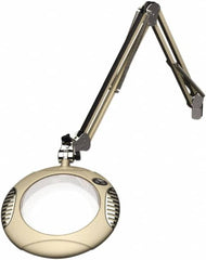 O.C. White - 43 Inch, Spring Suspension, Clamp on, LED, Shadow White, Magnifying Task Light - 8 Watt, 7.5 and 15 Volt, 2x Magnification, 5-1/4 Inch Wide, 7-1/2 Inch Long - Americas Industrial Supply