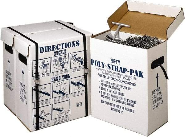 Nifty Products - Strapping Kits Type: Portable Strapping Kit Contents: Metal Buckles; Hand Pull Tool - Americas Industrial Supply