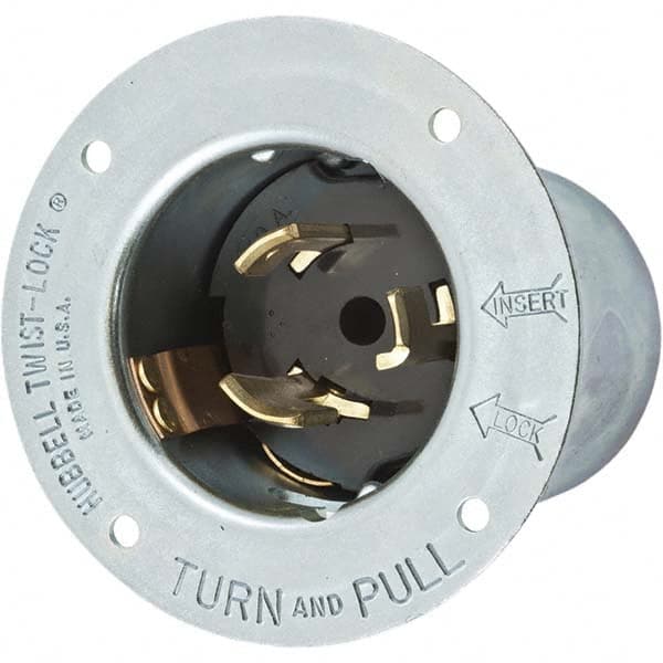 Hubbell Wiring Device-Kellems - 480V 50A NonNEMA Industrial Twist Lock Inlet - Americas Industrial Supply