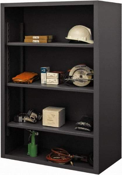 Durham - 3 Shelves, 2,550 Lb Capacity, Closed Shelving System - 48" Wide x 18" Deep x 60" High, Gray - Americas Industrial Supply
