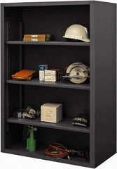 Durham - 3 Shelves, 2,550 Lb Capacity, Closed Shelving System - 48" Wide x 18" Deep x 60" High, Gray - Americas Industrial Supply