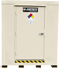 Justrite - 6 Drum, 105 Gal Sump Capacity, Locker - 7.91' Long x 5-1/2' Wide x 8.08' High, Galvanized Steel - Americas Industrial Supply