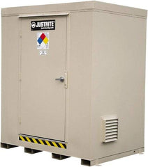 Justrite - 6 Drum, 105 Gal Sump Capacity, Locker - 7.91' Long x 5-1/2' Wide x 8.08' High, Galvanized Steel - Americas Industrial Supply