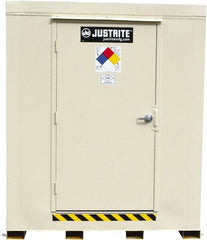 Justrite - 16 Drum, 288 Gal Sump Capacity, Locker - 10' Long x 9-1/2' Wide x 8.08' High, Galvanized Steel - Americas Industrial Supply