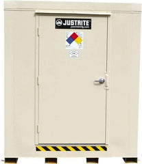 Justrite - 9 Drum, 168 Gal Sump Capacity, Locker - 8' Long x 7-1/2' Wide x 8.08' High, Galvanized Steel - Americas Industrial Supply