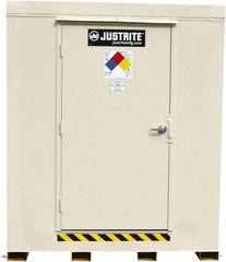 Justrite - 4 Drum, 80 Gal Sump Capacity, Locker - 6' Long x 5-1/2' Wide x 6.25' High, Galvanized Steel - Americas Industrial Supply