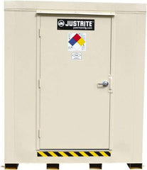 Justrite - 2 Drum, 88 Gal Sump Capacity, Locker - 6' Long x 3-1/2' Wide x 6.25' High, Galvanized Steel - Americas Industrial Supply