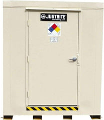 Justrite - 16 Drum, 272 Gal Sump Capacity, Locker - 10' Long x 9-1/2' Wide x 8.08' High, Galvanized Steel - Americas Industrial Supply