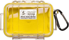 Pelican Products, Inc. - 4-1/16" Wide x 2-1/8" High, Clamshell Hard Case - Clear/Yellow, Polycarbonate - Americas Industrial Supply