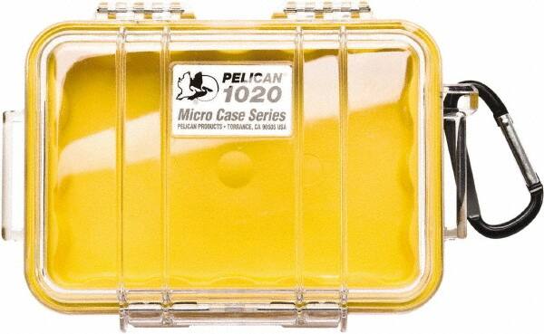 Pelican Products, Inc. - 4-3/4" Wide x 2-1/8" High, Clamshell Hard Case - Clear/Yellow, Polycarbonate - Americas Industrial Supply