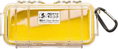 Pelican Products, Inc. - 3-7/8" Wide x 2-7/16" High, Clamshell Hard Case - Clear/Yellow, Polycarbonate - Americas Industrial Supply