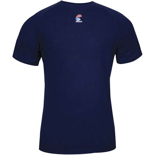 National Safety Apparel - Size 2XL Navy Blue Flame Resistant/Retardant Short Sleeve Base Layer Shirt - Americas Industrial Supply