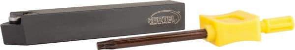 Hertel - SCMP, Neutral Cut, 1/2" Shank Height x 1/2" Shank Width, Positive Rake Indexable Turning Toolholder - 3-1/2" OAL, CP..32.52 Insert Compatibility - Americas Industrial Supply