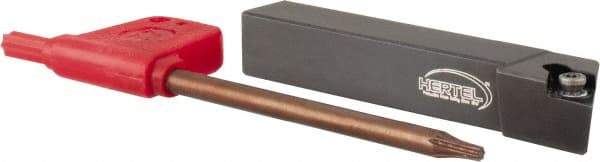 Hertel - SDUC, Left Hand Cut, 1/2" Shank Height x 1/2" Shank Width, Positive Rake Indexable Turning Toolholder - 3-1/2" OAL, DCMT32.52 Insert Compatibility, Series Screw-Type - Americas Industrial Supply