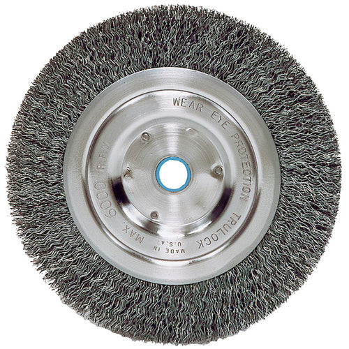 ‎Vortec Pro 6″ Narrow Face Crimped Wire Wheel, .008″ Steel Fill, 5/8″-1/2″ Arbor Hole, Retail Pack - Americas Industrial Supply