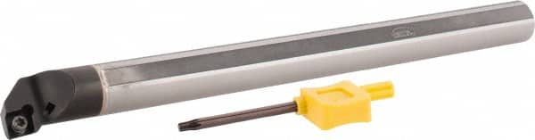 Hertel - 3/5" Min Bore Diam, 8" OAL, 1/2" Shank Diam, E08SWLPR2 Indexable Boring Bar - 3" Max Bore Depth, WP.. 32.52 Insert, Screw-On Holding Method - Americas Industrial Supply
