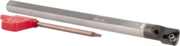 Hertel - 3/5" Min Bore Diam, 8" OAL, 1/2" Shank Diam, E08SCLPL2 Indexable Boring Bar - 3" Max Bore Depth, CP.. Insert, Screw-On Holding Method - Americas Industrial Supply