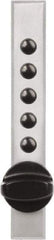 Kaba Access - 5/8 to 7/8" Door Thickness, Satin Chrome Pushbutton Knob Lockset - 2-3/4" Back Set, 1 Code, Zamak3, Nonkey Override Cylinder - Americas Industrial Supply