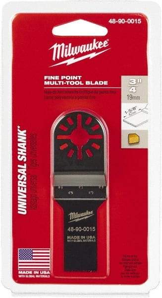 Milwaukee Tool - Rotary Multi-Material Blade - 3/4" Cutting Diam, Black Oxide Finish, Use with Milwaukee Multi-Tool - Americas Industrial Supply