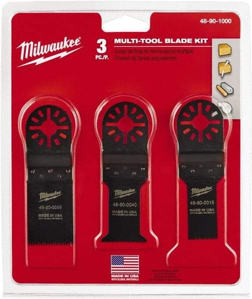 Milwaukee Tool - Rotary Multi-Material Blade - 1-1/4" Cutting Diam, Black Oxide Finish, Use with Milwaukee Multi-Tool - Americas Industrial Supply