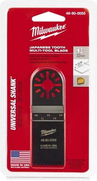 Milwaukee Tool - Rotary Multi-Material Blade - 1-1/4" Cutting Diam, Black Oxide Finish, Use with Milwaukee Multi-Tool - Americas Industrial Supply