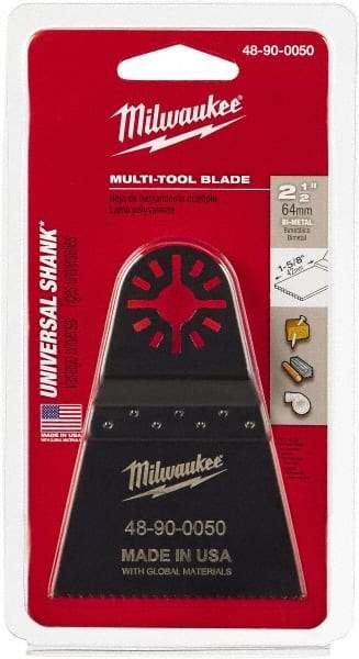 Milwaukee Tool - Rotary Multi-Material Blade - 2-1/2" Cutting Diam, Black Oxide Finish, Use with Milwaukee Multi-Tool - Americas Industrial Supply