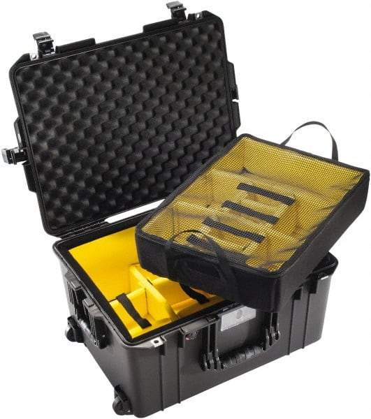 Pelican Products, Inc. - 18-51/64" Wide x 13-1/4" High, Aircase w/Divider - Black - Americas Industrial Supply