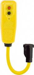 Tower - 1 Outlet, 125 Volt, 15 Amp, Yellow, GFCI 9 Inch Pigtail - 5-15P, 5-15R NEMA Configuration, 9 Inch Long, cUL Listed, OSHA, UL File E174279 - Americas Industrial Supply