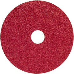 Norton - 80 Grit, 5" Disc Diam, 7/8" Center Hole, Type 29 Ceramic Alumina Flap Disc - 12,000 Max RPM, Fiberglass Backing, Arbor Attaching System, Coated - Americas Industrial Supply