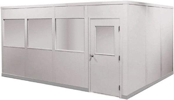 Portafab - 20' Long x 12" Wide, Fire & Sound Panel Temporary Structure - 2 Walls - Americas Industrial Supply