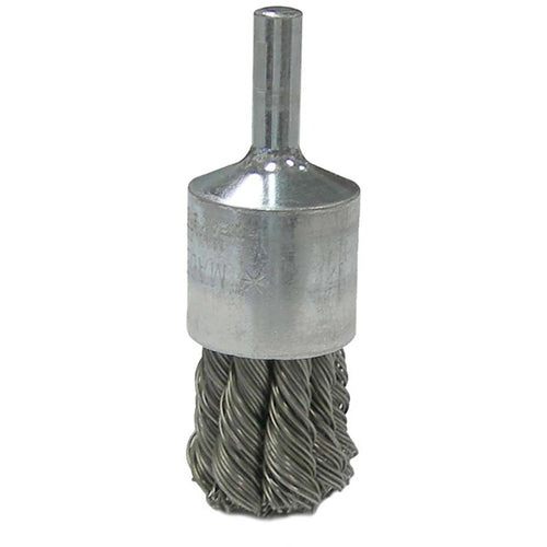 Vortec Pro 3/4″ Knot Wire End Brush, .020″ Steel Fill, 1/4″ Stem, Retail Pack - Americas Industrial Supply
