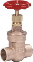 Milwaukee Valve - 1/2" Pipe, Class 125, Threaded (NPT) Bronze Solid Wedge Stem Gate Valve - 200 WOG, 125 WSP, Threaded Bonnet, For Use with Water, Oil & Gas - Americas Industrial Supply